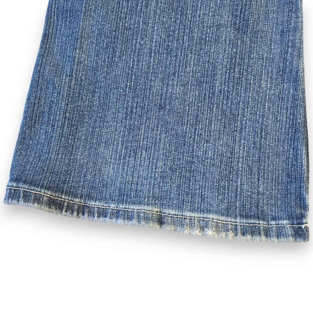 GUESS  Venice Flare Jeans Women 24 W x 31 L- Low Rise Retro Boot Cut Blue Denim - Picture 8 of 13
